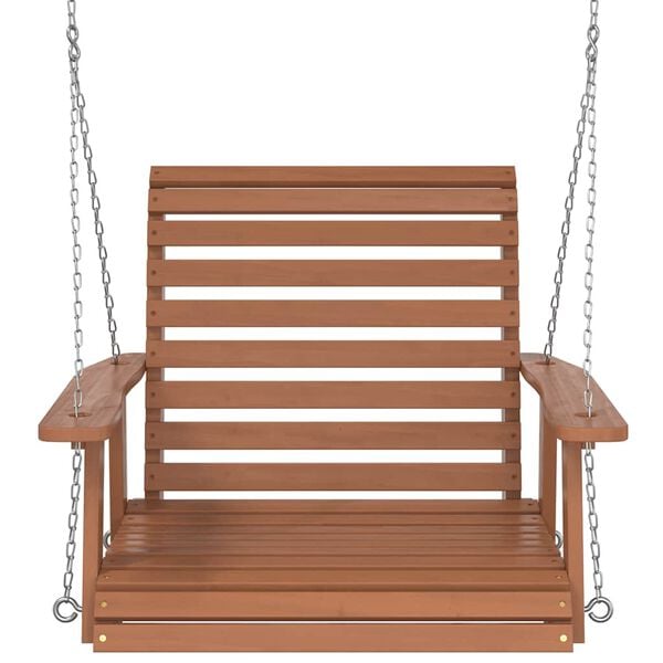 vidaXL Dondolo da Giardino Catene in Metallo Marrone in Legno di Abete
