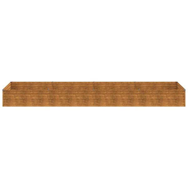 vidaXL Fioriera Rialzata da Giardino 387x100x36 cm in Acciaio Corten