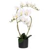 vidaXL Pianta di Orchidea Artificiale con Vaso Bianco 45 x 15 x 65 cm