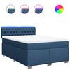 vidaXL Giroletto a Molle con Materasso Blu 140x200 cm in Tessuto