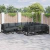 vidaXL Set Divano da Giardino 12 pcs Nero Metallo
