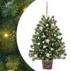 vidaXL Albero di Natale artificiale con 150 LED Verde 95 cm PE e PVC