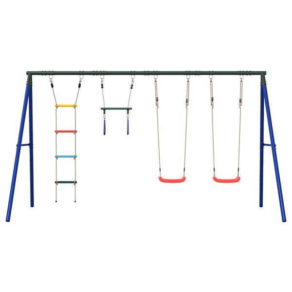 vidaXL Set Gioco da Esterno con Altalene Trapezio e Scala