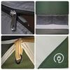 vidaXL Tenda da Campeggio a Cupola per 6 Persone Verde Impermeabile