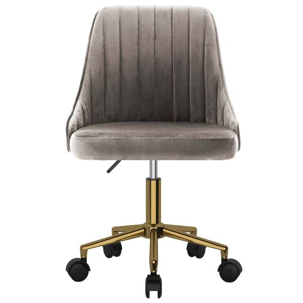 vidaXL Sedie da Pranzo Girevoli 6 pz Grigio Chiaro in Velluto