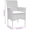 vidaXL Set da Pranzo per Giardino con cuscino 3 pcs Grigio polyrattan