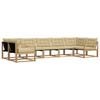 vidaXL Set di divani da esterno 7 pz Bianco e Beige