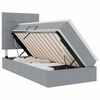vidaXL Letto con contenitore e materasso Grigio chiaro 90 x 190 cm