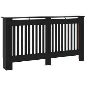 vidaXL Copertura per Radiatore Nera 152x19x81,5cm in Legno Multistrato