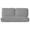 vidaXL Set di Cuscini 3 pcs Grigio Tessuto Oxford