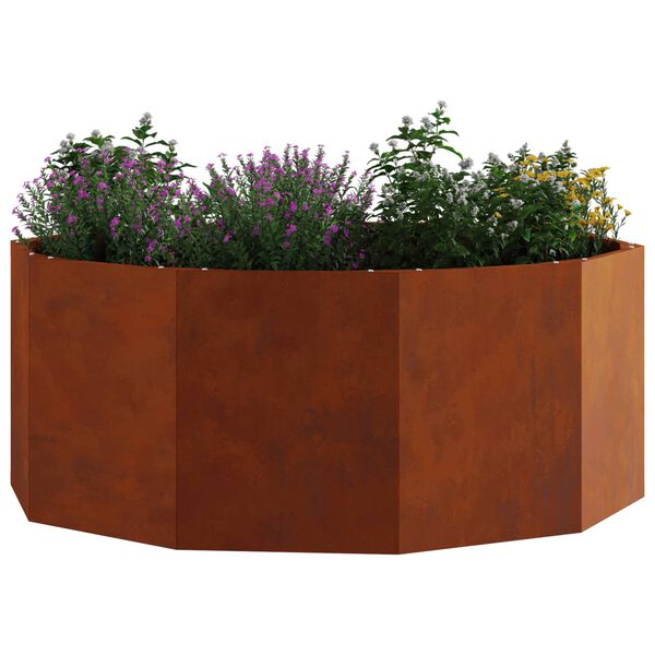 vidaXL Fioriera Ruggine 90 x 90 x 35 cm