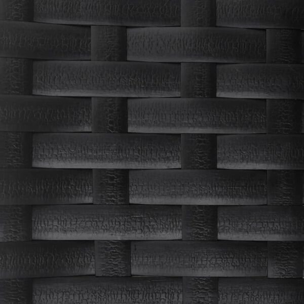 Panca Reclinabile Panca Giardino Reclinabile VidaXL - Con Cuscini, Polyrattan Nero, 107 Cm Seduta Esterno Polyrattan Nero