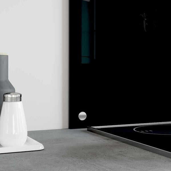 vidaXL Paraschizzi per Cucina Nero 90x50 cm in Vetro Temperato