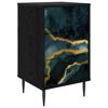 vidaXL Armadio da Notte WIJHE Rovere Nero 36 x 33 x 61 cm