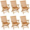 vidaXL Set da Pranzo da Giardino 7 pz in Legno Massello di Teak