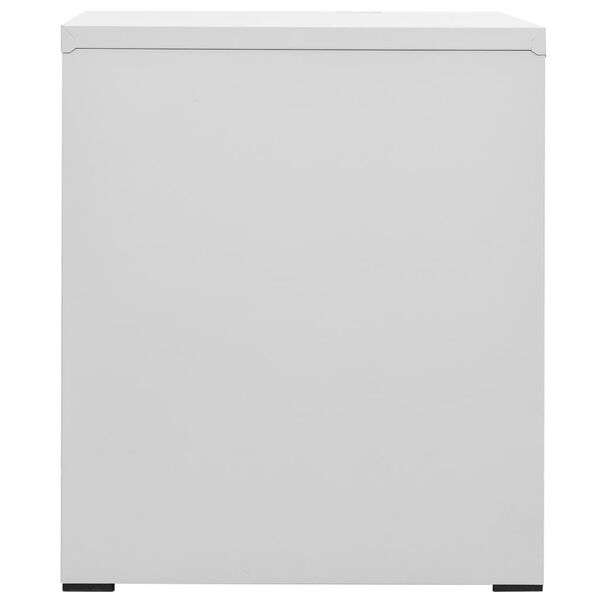 vidaXL Schedario Grigio Chiaro 46x62x72,5 cm in Acciaio