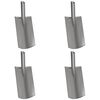 vidaXL Testa di Pala 4 pcs Argento 43 x 17 cm