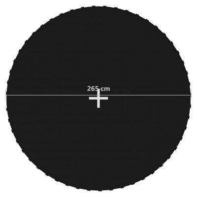 vidaXL Telo da Salto Nero per Trampolino Rotondo di 10 Piedi/3,05 m