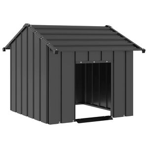 vidaXL Casetta per Cani con Tetto 85x107x81 cm Acciaio Zincato