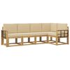 vidaXL Set di divani da esterno 5 pz 5-Posti Bianco e Beige