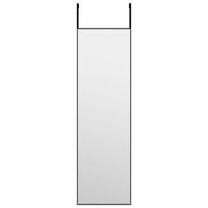 vidaXL Specchio da Porta Nero 30x100 cm in Vetro e Alluminio