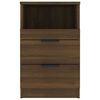 vidaXL Comodino Rovere Marrone in Legno Multistrato
