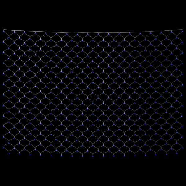 vidaXL Luci di Natale Rete Blu 4x4m 544 LED Interni Esterni