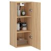 vidaXL Mobile a Parete Rovere Sonoma 34,5x34x90 cm Legno Multistrato