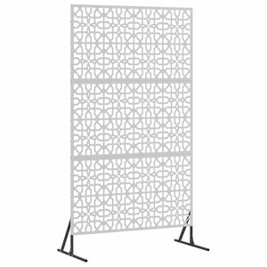 vidaXL Schermo per Privacy Grigio 100 x 50 x 180 cm Acciaio
