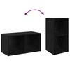 vidaXL Set mobile TV 2 pcs Rovere Nero 37 x 35 x 72 cm