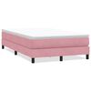 vidaXL Giroletto a Molle senza Materasso Rosa 120x210 cm in Velluto
