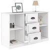 vidaXL Credenza Bianco Lucido 104,5x35,5x67,5 cm in Legno Multistrato