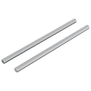 vidaXL Asta Filettata 2 pcs Argento 6 x 120 mm Acciaio