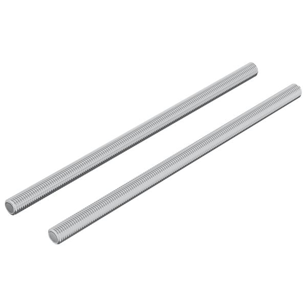 vidaXL Asta Filettata 2 pcs Argento 6 x 120 mm Acciaio