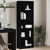 vidaXL Libreria Nera 57x28,5x174 cm in Legno Multistrato