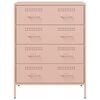 vidaXL Credenza Rosa 68x39x89 cm in Acciaio