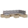 vidaXL Set Divano da Giardino 9 pz Beige polyrattan