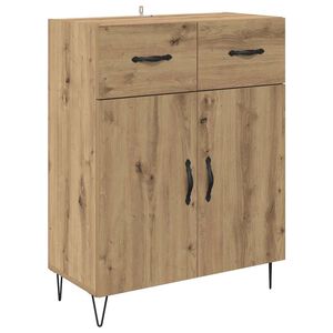 vidaXL Credenza Rovere artigianale 69,5 x 34 x 90 cm Legno multistrato