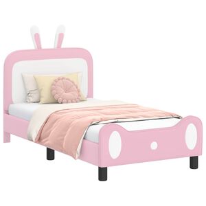 vidaXL Struttura letto bambini con testata Rosa 80 x 160 cm PU