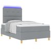 vidaXL Letto a Sorgente LED Grigio chiaro 120 x 200 cm Tessuto