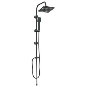 vidaXL Sistema Doccia Nero 47 x 20 x 95 cm Acciaio Inox
