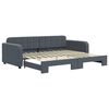 vidaXL Divano Letto con Letto Estraibile Grigio Scuro 90x200cm Velluto