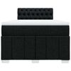 vidaXL Giroletto a Molle con Materasso Nero 120x200 cm in Tessuto
