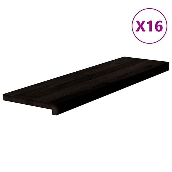 vidaXL Gradini 16 pz Marrone Scuro 90x30x2 cm Legno Massello Rovere