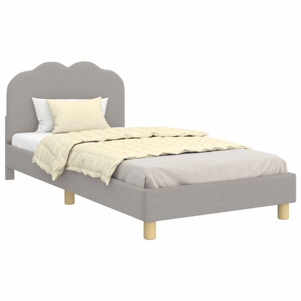 vidaXL Struttura letto bambini con testata Grigio chiaro 90 x 190 cm