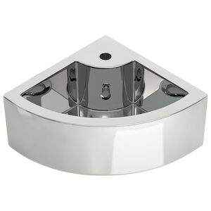 vidaXL Lavandino con Troppopieno 45x32x12,5 cm in Ceramica Argento
