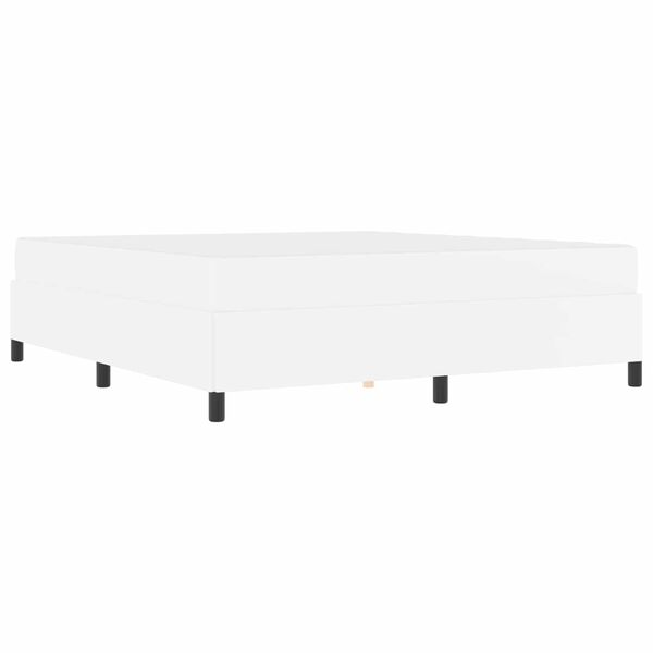 vidaXL Struttura del letto con materasso Bianco 180 x 200 cm Tessuto