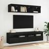 vidaXL Mobiletti TV da Parete 2 pcs Rovere Nero 80 x 30 x 40 cm