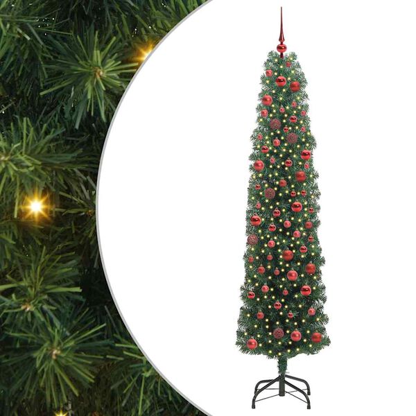 vidaXL Albero di Natale artificiale con 300 LED Verde 180 cm