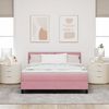 vidaXL Letto a Sorgente LED con materasso Rosa 140 x 190 cm Velluto